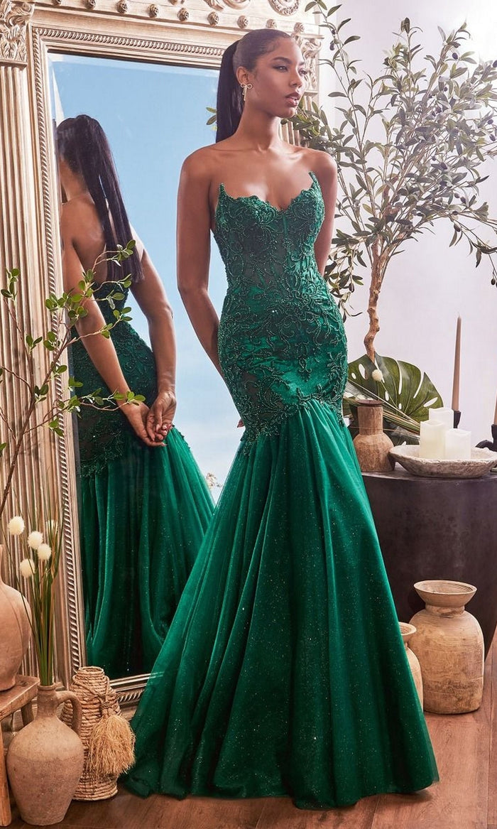 Emerald Formal Long Dress CDS482 By Ladivine