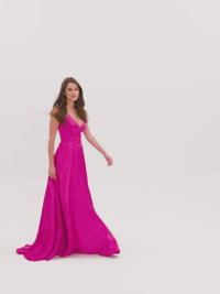Long A-Line Faviana Formal Prom Dress with Pockets