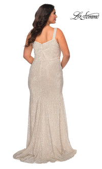 Sequin Designer Plus-Size Long Prom Dress - PromGirl Emerald / 14W Sequin Designer Plus-Size Long Prom Dress - PromGirl Emerald / 14W