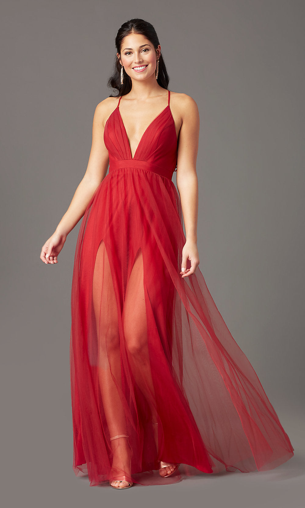  Chianti Red Long Formal Prom Dress by PromGirl
