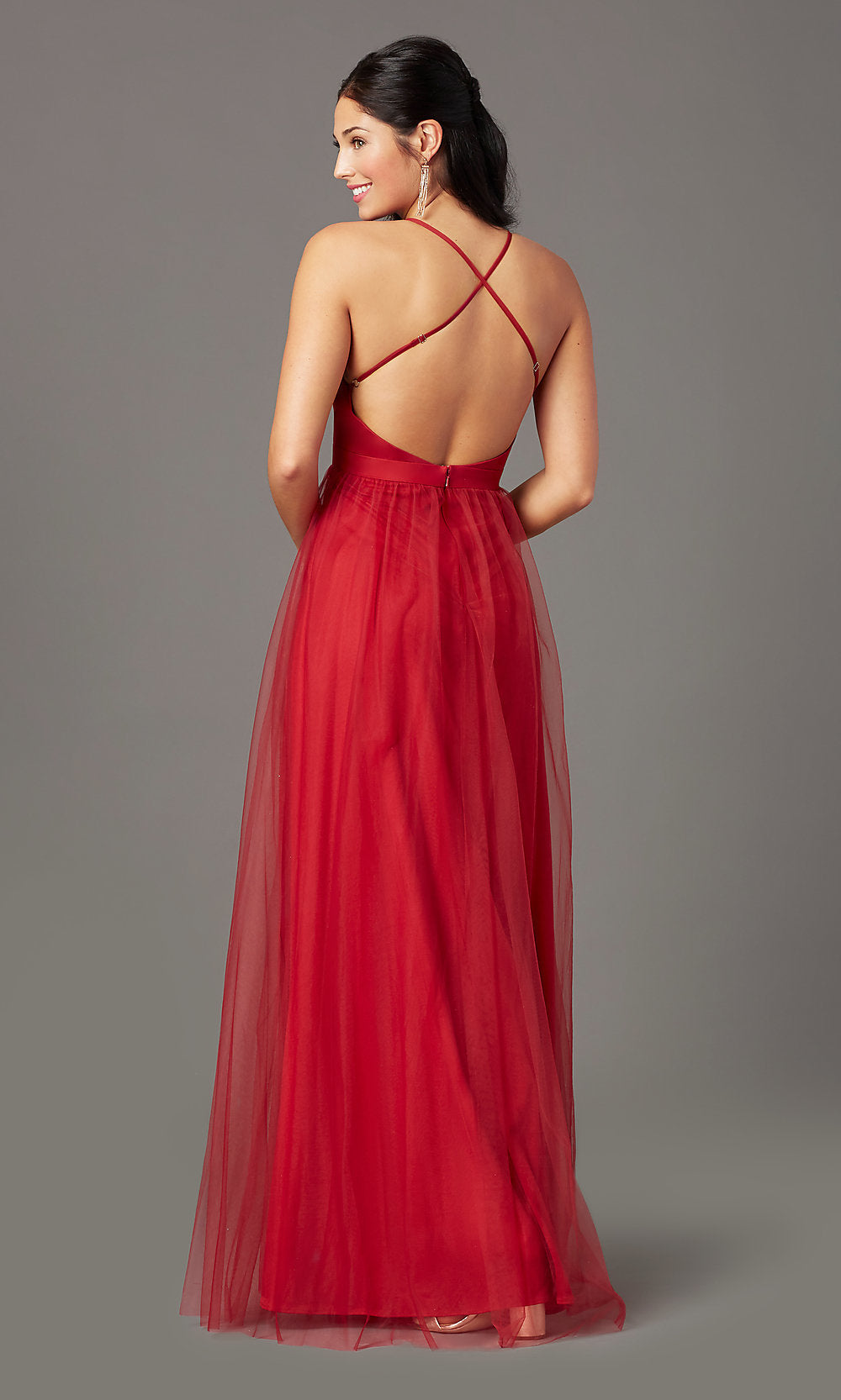  Chianti Red Long Formal Prom Dress by PromGirl