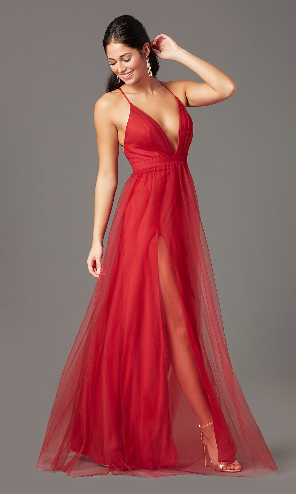 Red maxi dress prom Sale