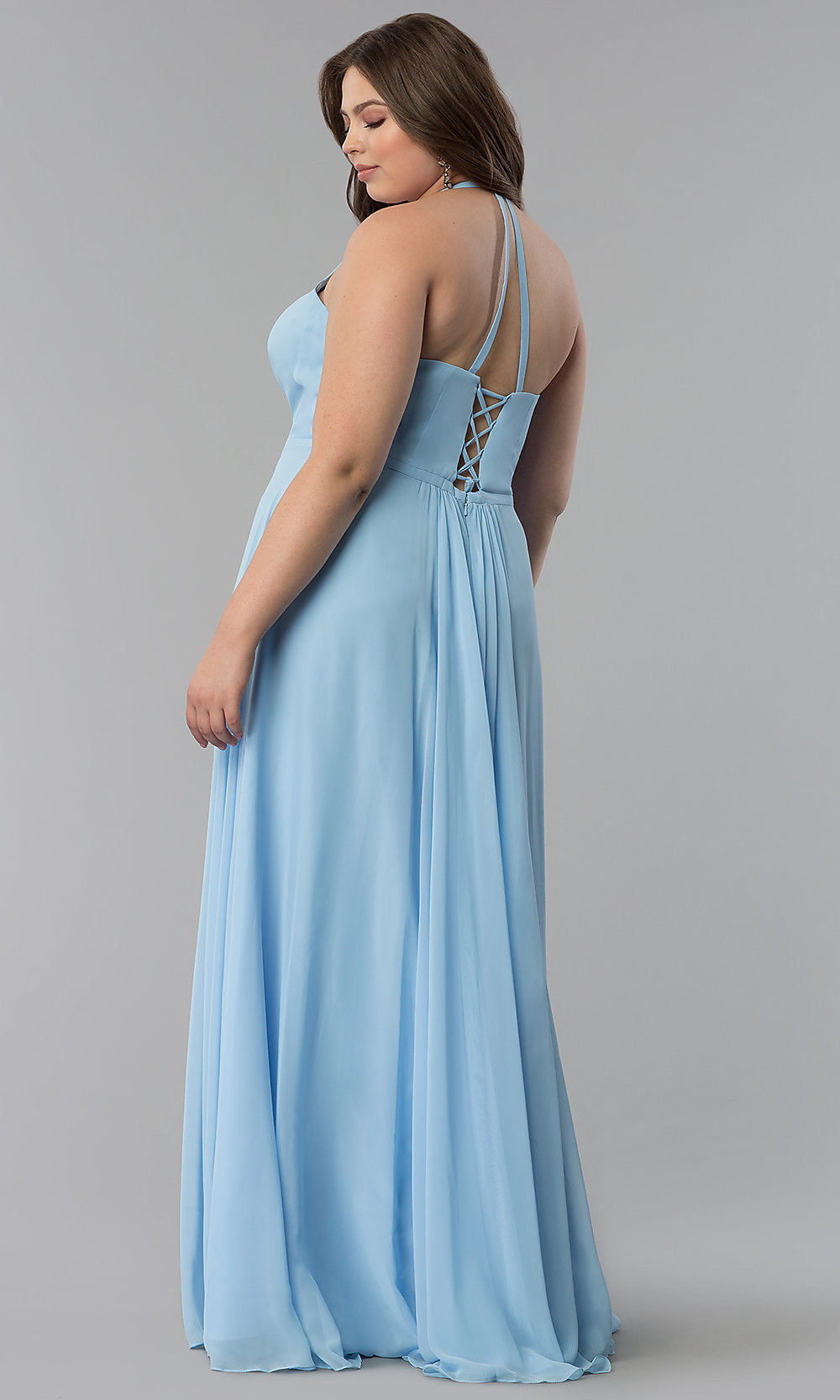  Faviana Floor-Length Plus-Size Corset Prom Dress