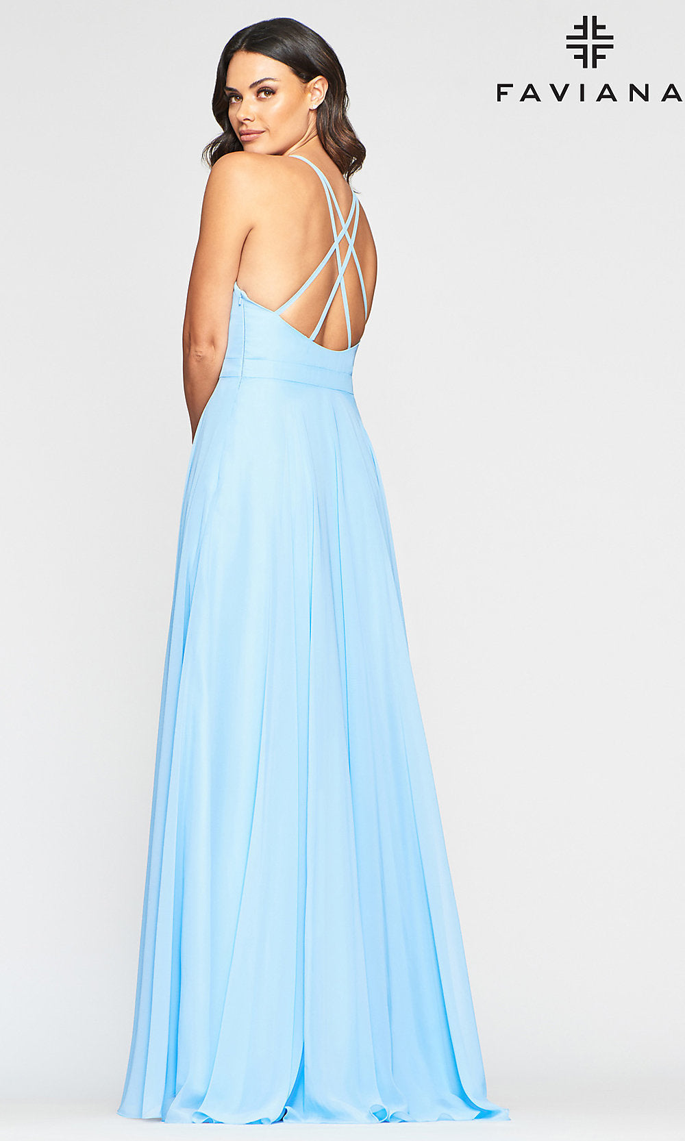 Long Formal Faviana Chiffon Prom Dress