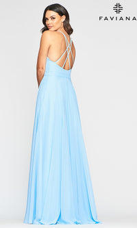  Long Formal Faviana Chiffon Prom Dress