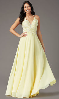  Long Multi-Strap Open-Back Prom Dress by PromGirl
