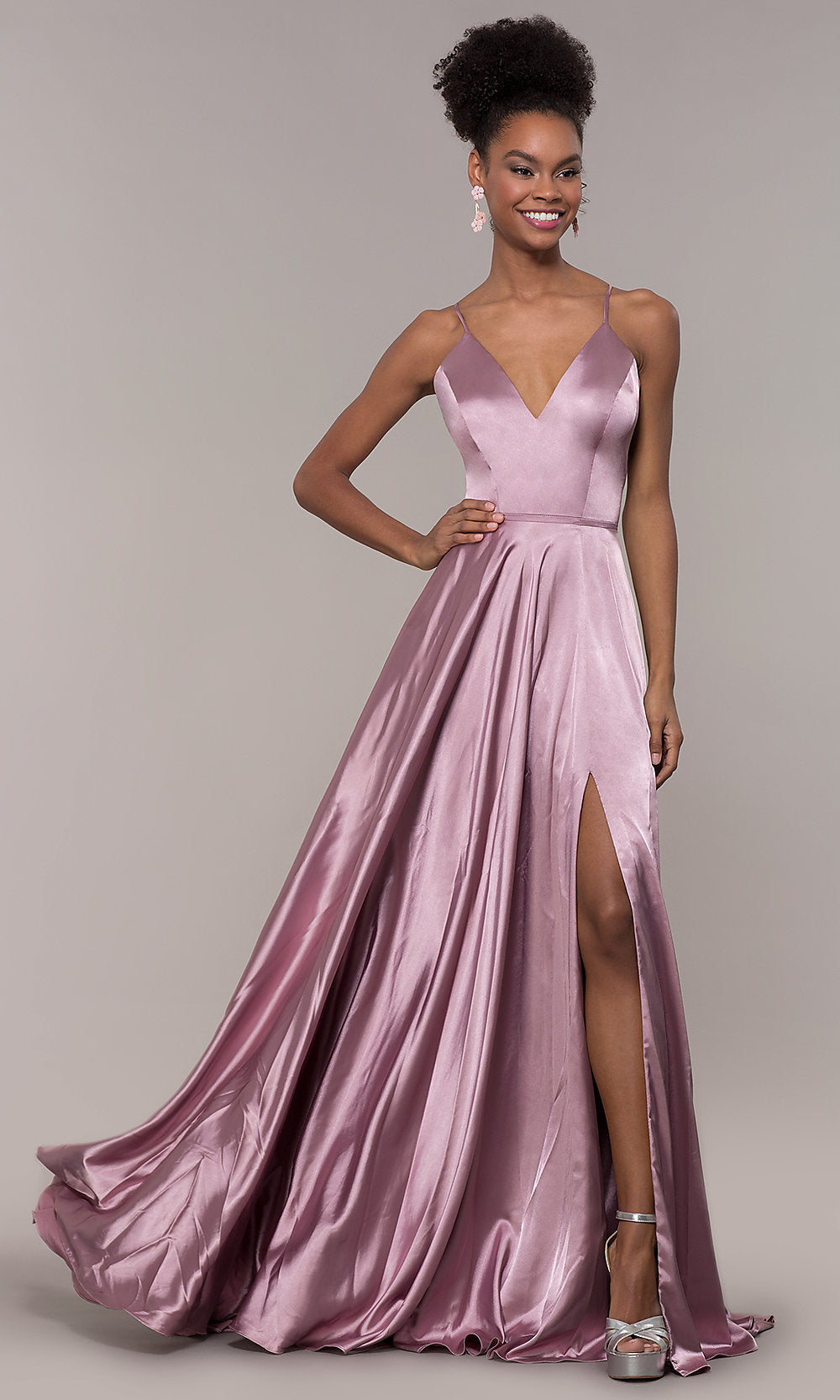 Faviana Long Sleeveless Prom Dress with Pockets