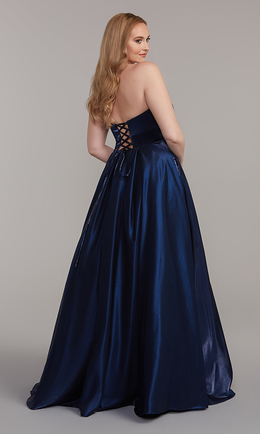  Strapless Sweetheart Long A-Line Prom Dress