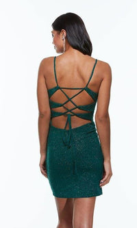  Sparkle Jersey Short Homecoming Dress by Alyce