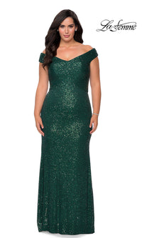La Femme Long Sequin Plus-Size Prom Dress La Femme Long Sequin Plus-Size Prom Dress