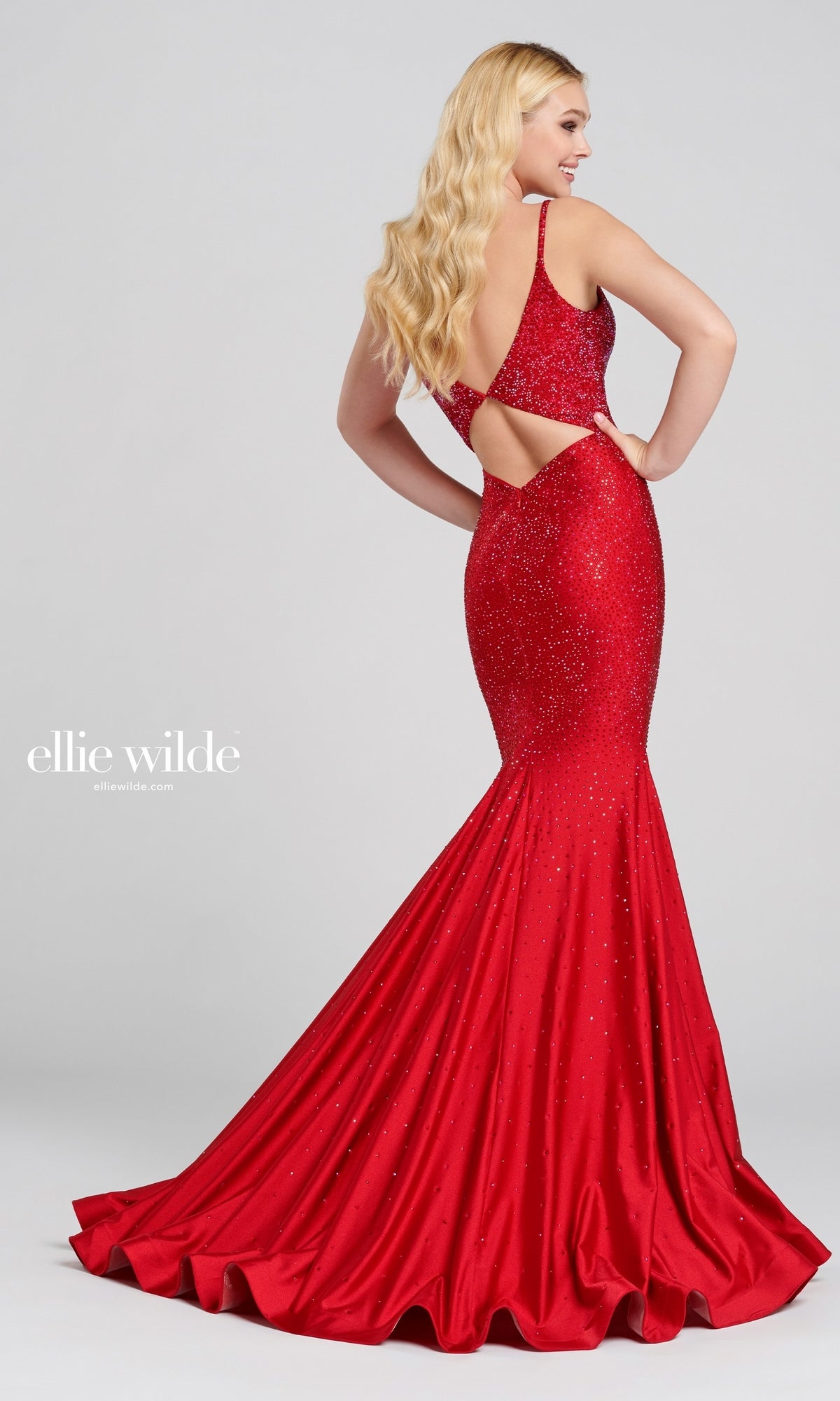  Mermaid Ellie Wilde Heat Stone Prom Dress EW120012