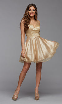  Glitter Tulle Short Homecoming Dance Dress