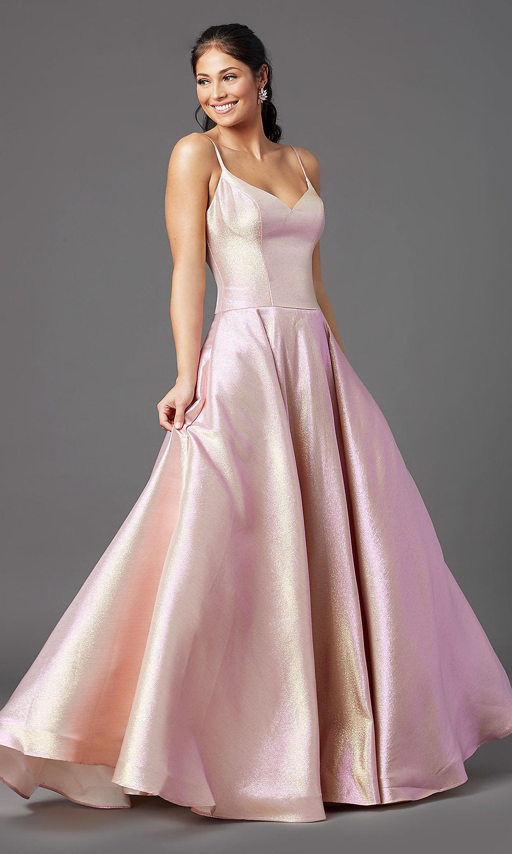  Long Glitter A-Line Formal Prom Dress by PromGirl