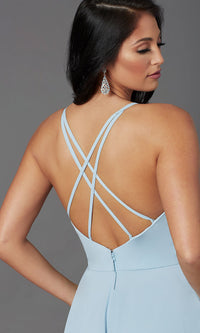  V-Neck Chiffon Long Formal Prom Dress by PromGirl