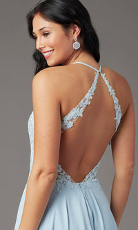  Open-Back Long Prom Dress by PromGirl