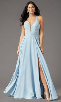  Open-Back Long Prom Dress by PromGirl