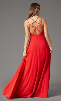  Caged-Back Long Formal Prom Dress by PromGirl
