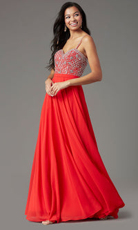 Hot Chili Strapless Long Formal Prom Dress by PromGirl