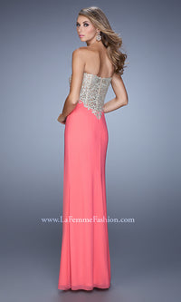  La Femme Long Strapless Prom Dress