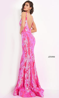  Jovani Long Sexy Sequin Mermaid Formal Prom Dress