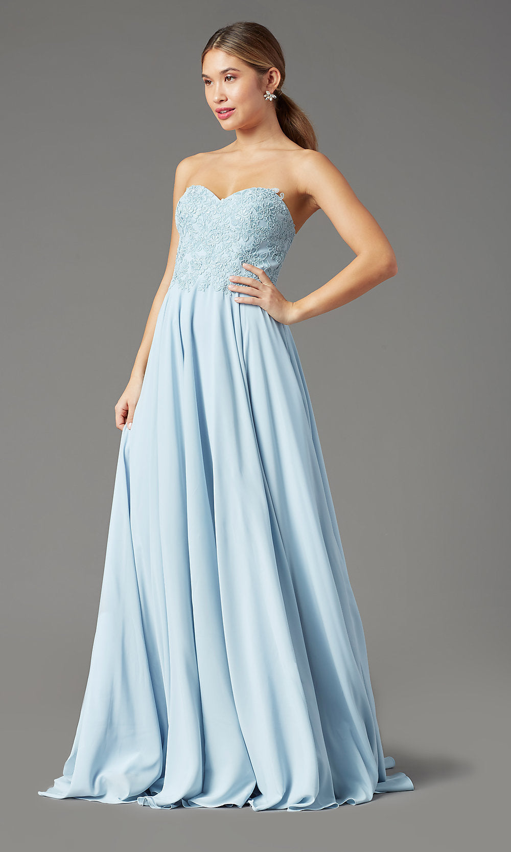 PromGirl Long Strapless Sweetheart Prom Dress