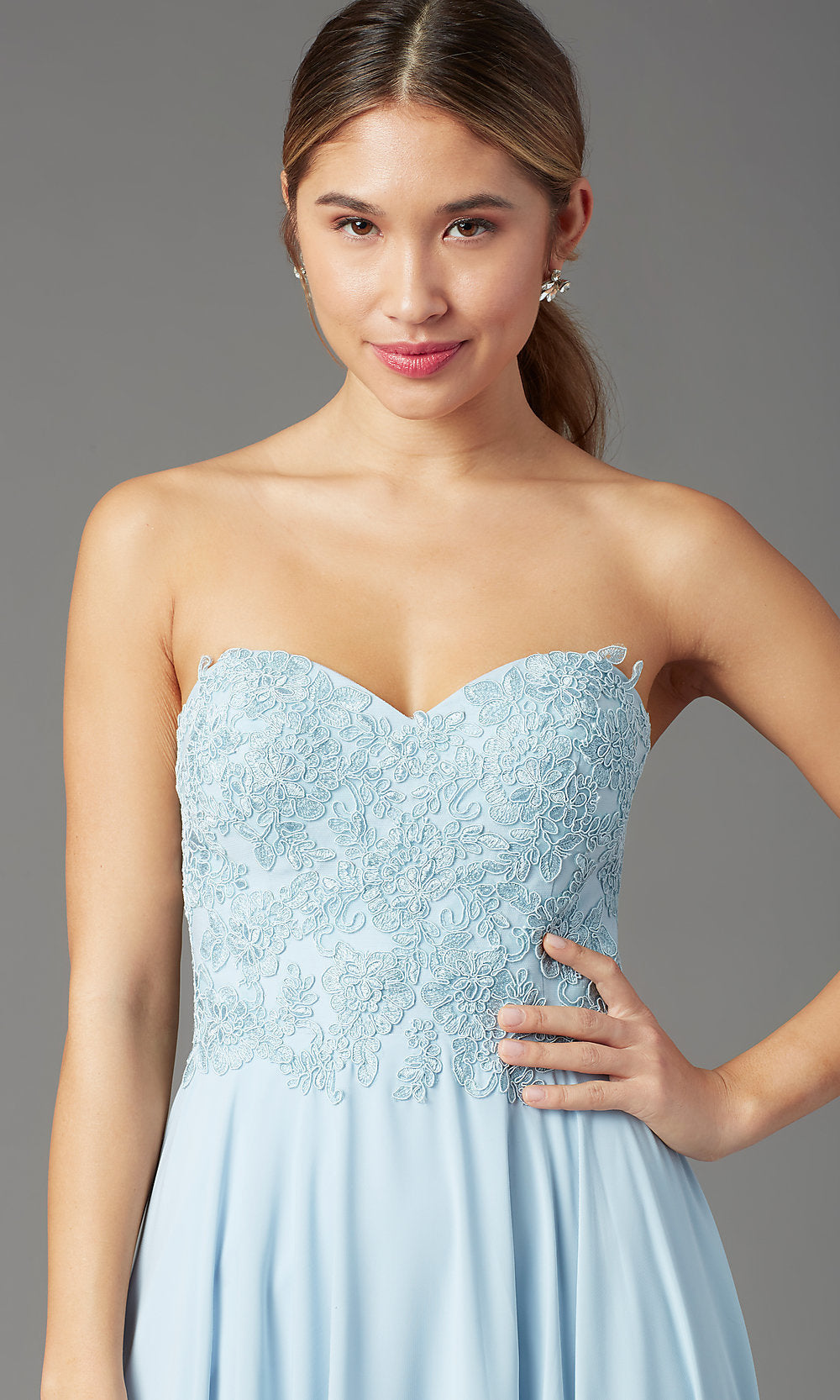  PromGirl Long Strapless Sweetheart Prom Dress