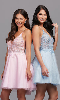  Exclusive Sheer-Bodice Short Homecoming Dress