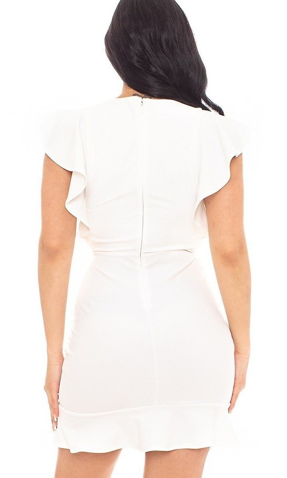  Strappy Short Cocktail Party Dress with Ruffle