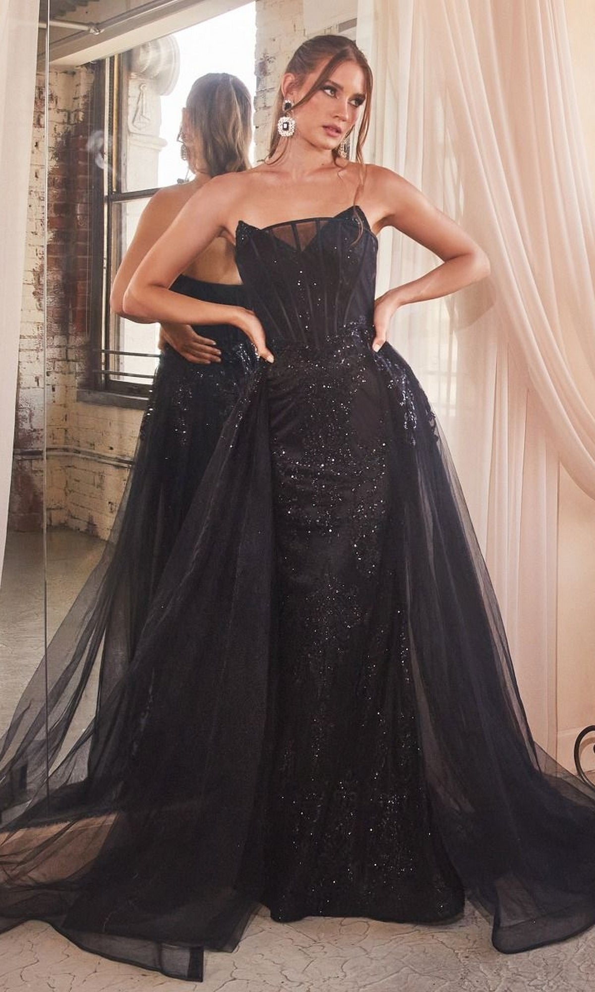 Black Long Formal Dress J858 by Ladivine