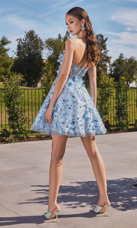 Paris Blue Ladivine Short Party Dress KV1089