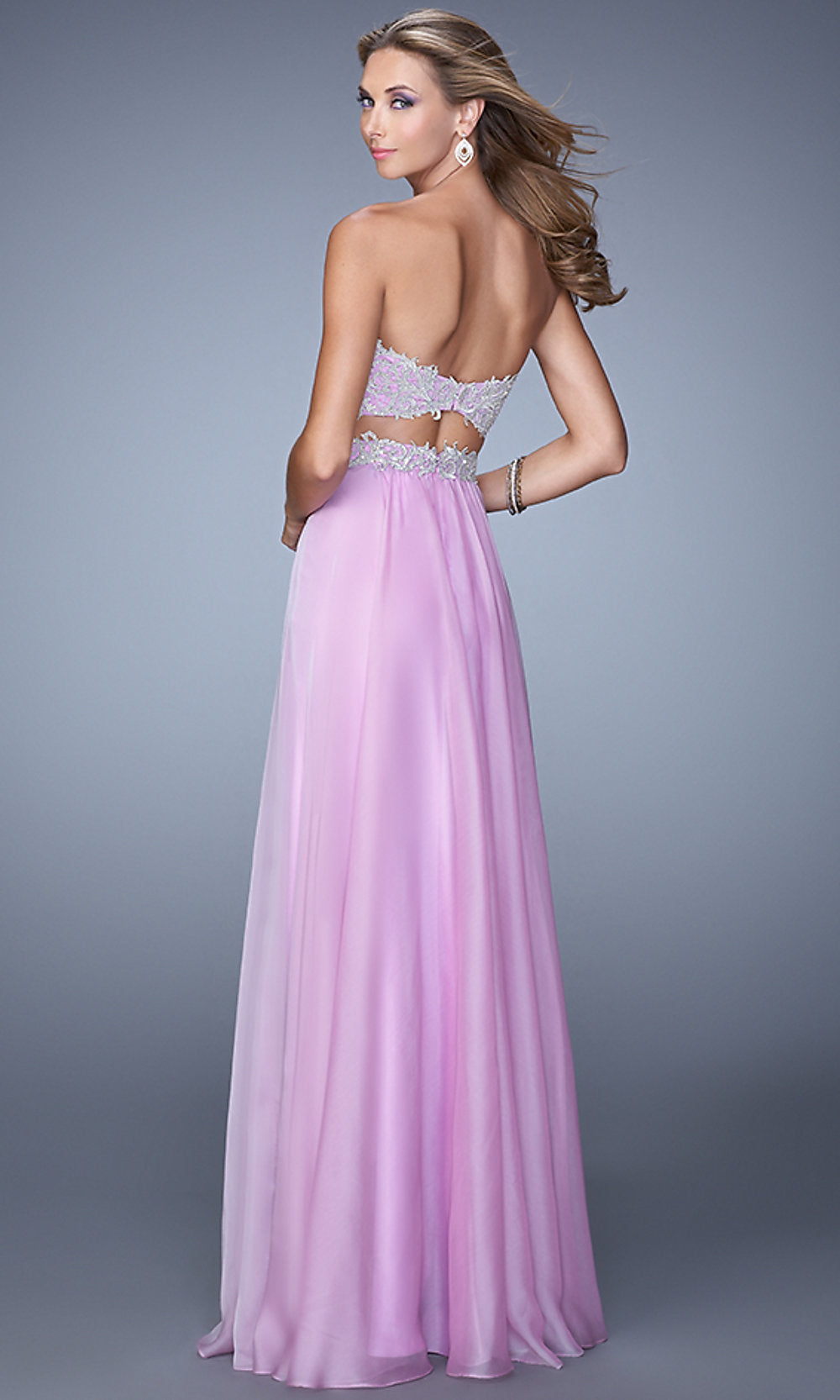  Long Two-Piece La Femme Designer Prom Dress