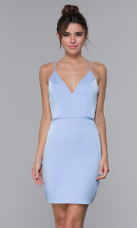 Light Blue JVNX by Jovani Light Blue Short Homecoming Dress