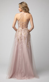  Long Shail K Formal Prom Dress with Corset Back