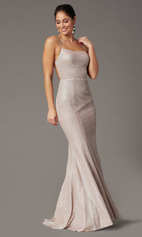  Open-Back Corset Long Prom Dress by PromGirl