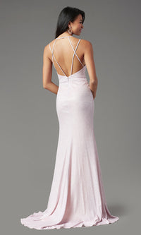  PromGirl Glitter Metallic Long Formal Prom Dress