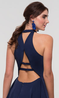  Satin Short Homecoming Party Dress with Pockets