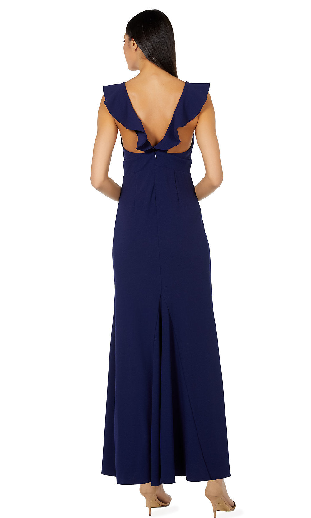  Navy Blue Simple Long Formal Gown 10982 by Jump