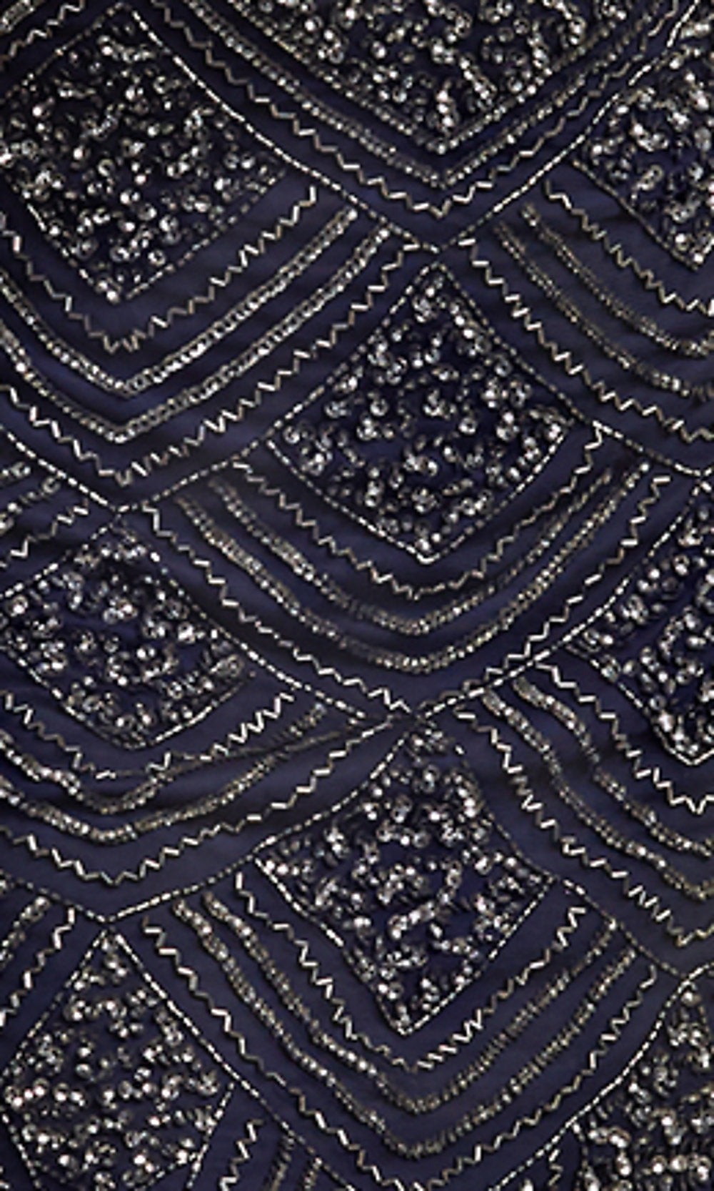  Navy Blue Short Beaded Party Dress