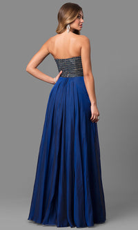  La Femme Long Strapless Prom Dress