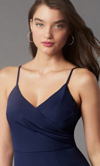  Short Tight V-Neck Homecoming Party Dress by Simply