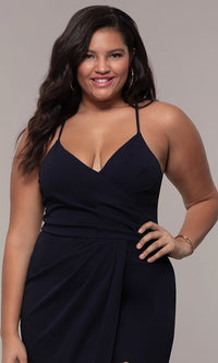  Long V-Neck Plus-Size Formal Dress by Simply