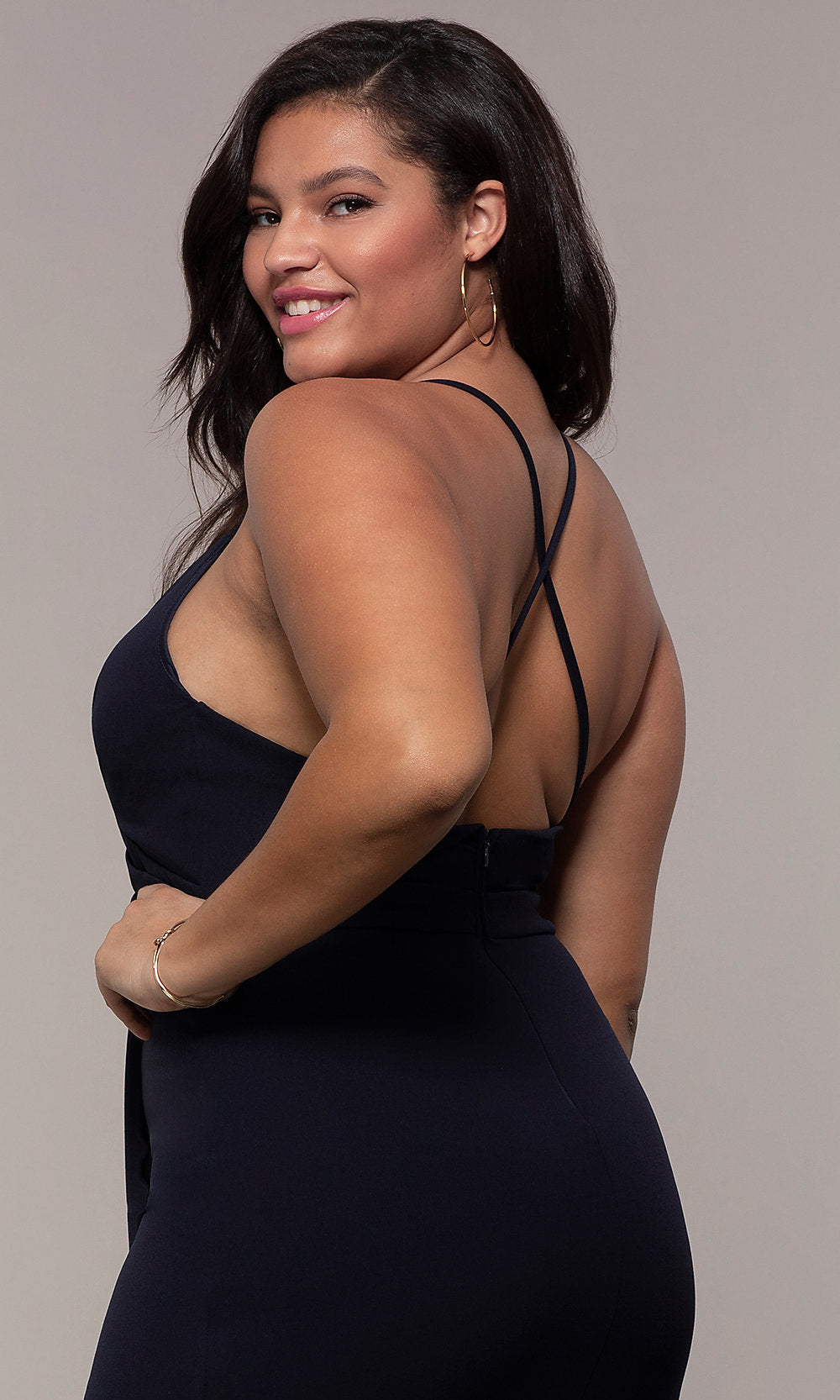  Long V-Neck Plus-Size Formal Dress by Simply