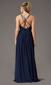  V-Neck Chiffon Long Formal Prom Dress by PromGirl
