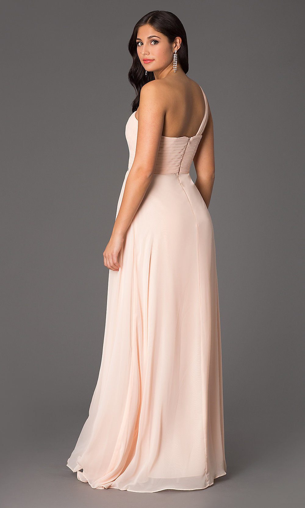  Sweetheart Long One-Shoulder Formal Evening Gown