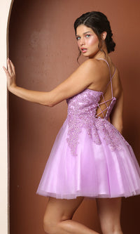 Corset-Back Short A-Line Baby Doll Hoco Dress