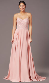  PromGirl Long Strapless Sweetheart Prom Dress