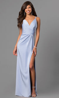 Faviana Long V-neck Prom Dress