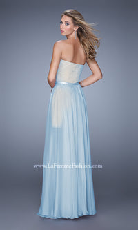  La Femme Strapless Sweetheart High-Low Prom Dress