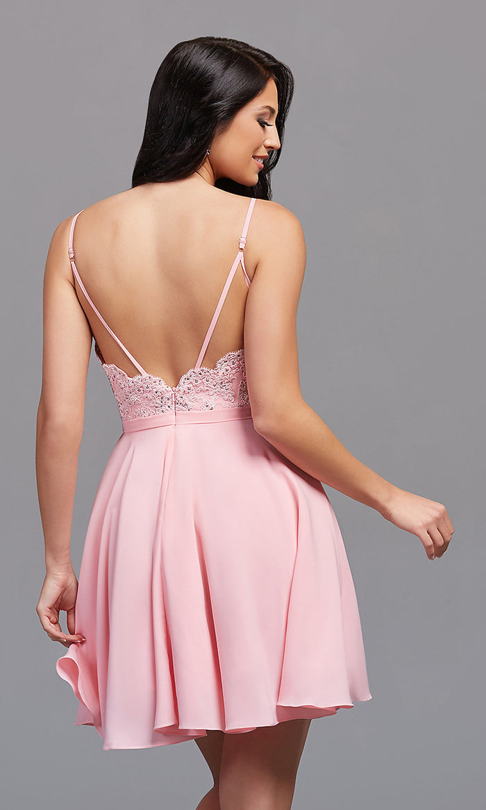  A-Line Short Formal Prom Dress with Beading