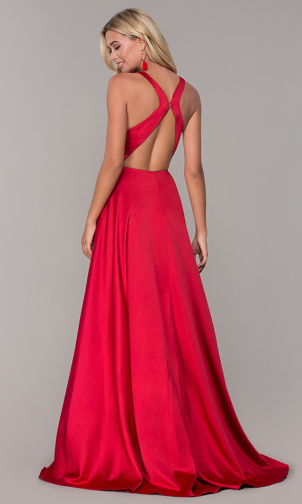 Strappy back prom dress outlet